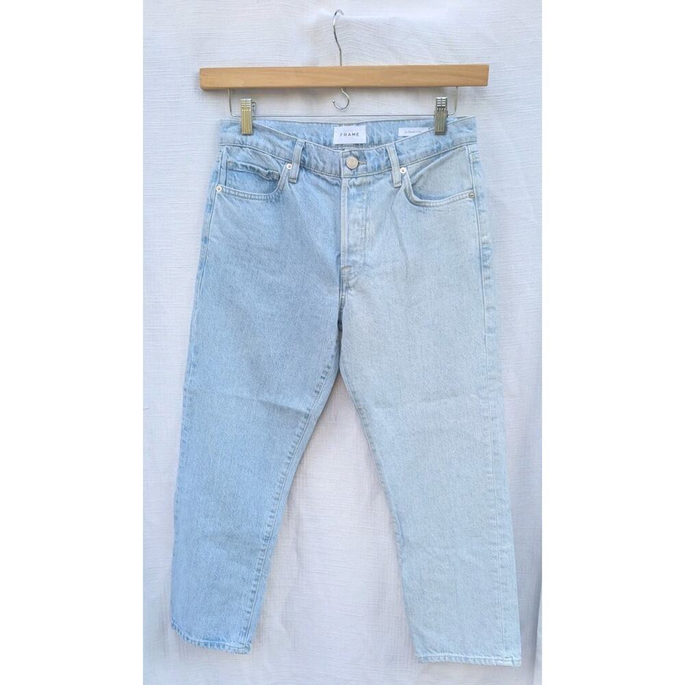 FRAME Le Slouch Crop Splitscreen High Rise Straight Leg Crop Jeans Size 26